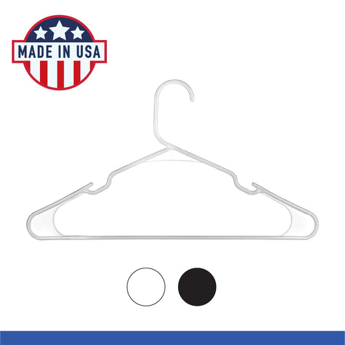 Neaties USA Made Heavy Duty Extra Large White Plastic Hangers, Set