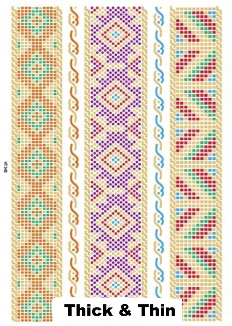 Colored Metallic Temporary Tattoos - 4 Designs - LAST CHANCE / FINAL S ...