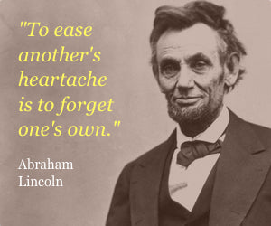 Quote Lincoln to ease another's heartache