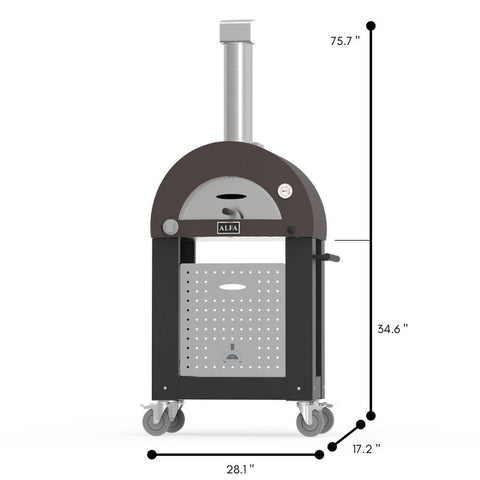 Alfa ONE/Nano Gas Oven with Base Dimensions