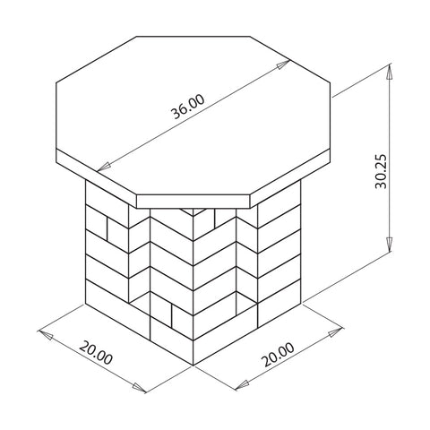 Bistro Table Kit Dimensions