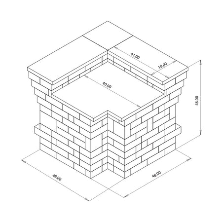 Corner Return Kit Dimensions