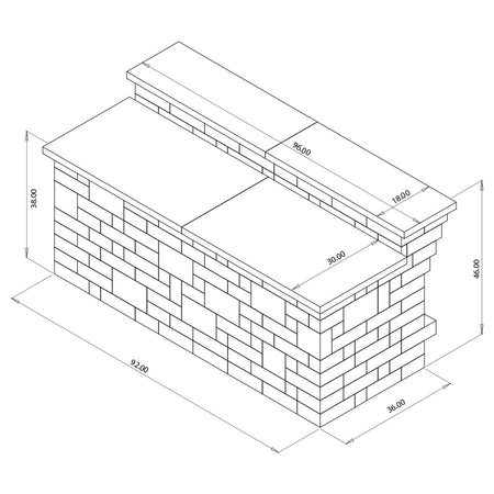 Grand Island Bar Kit Dimensions