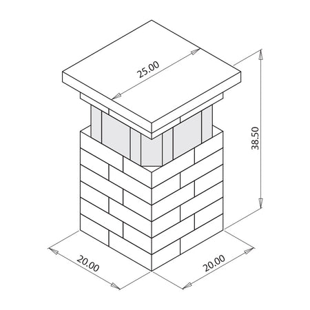 Rockwood Necessories 20" Pillar Kit Dimensions