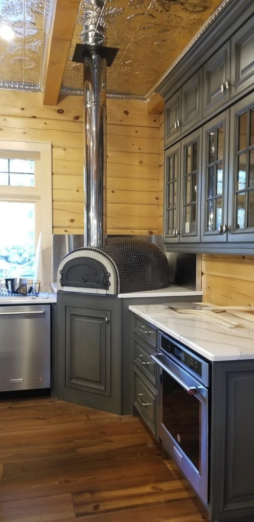 Brick Pizza Oven Kit Installed Indoors