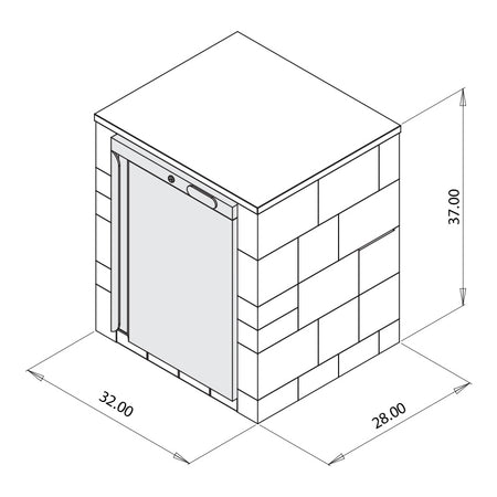 Refrigerator Cabinet Kit Dimensions