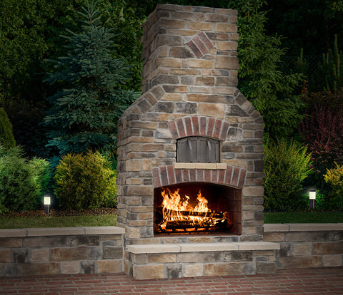 Temp-Cast Indoor Masonry Fireplace And Pizza Oven Combo - Patio & Pizza  Outdoor Furnishings