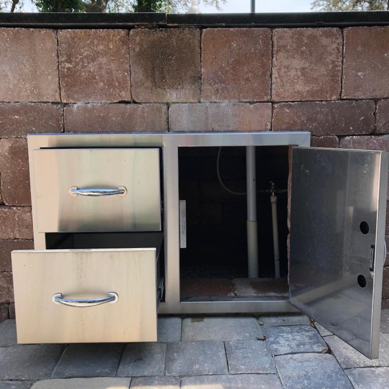 Stainless Steel Cabinet and Drawers
