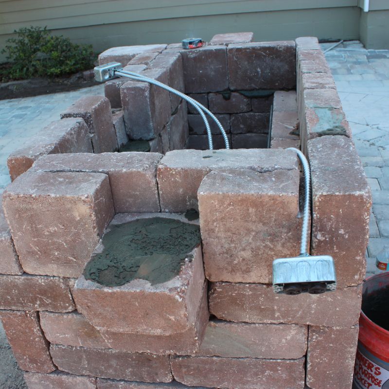 Outdoor Kitchen Island Electrical Outlet