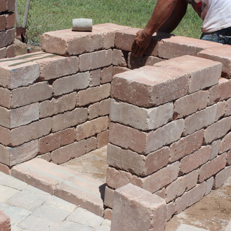 Blocks to Build Pizza Oven Base
