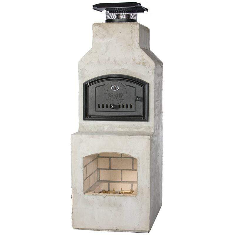 Round Grove Fiesta Outdoor Pizza Oven Fireplace Combo