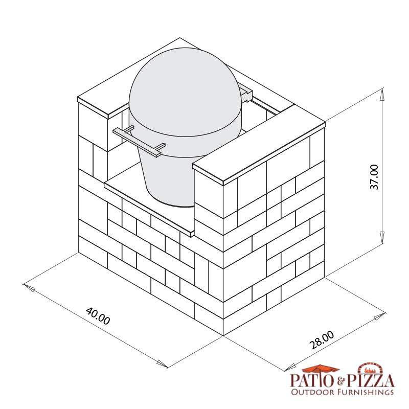 Outdoor Kitchen Kits  Necessories Grill Island Kit - Patio & Pizza Outdoor  Furnishings