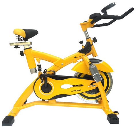 yellow spin bike