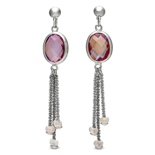 Last Call - Peter Storm Blush Quartz Silver Drop Earrings on sale