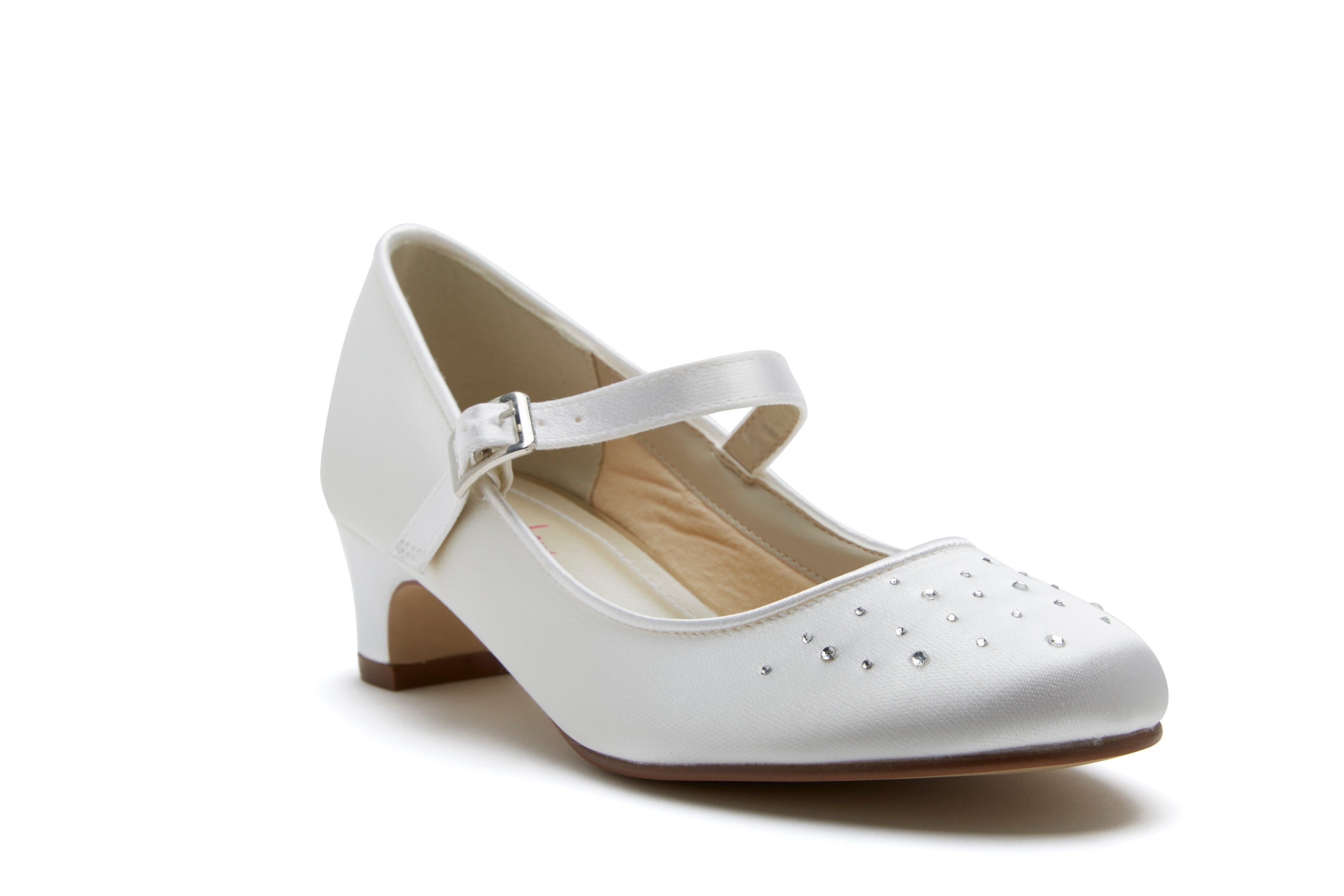 white satin bridesmaid shoes