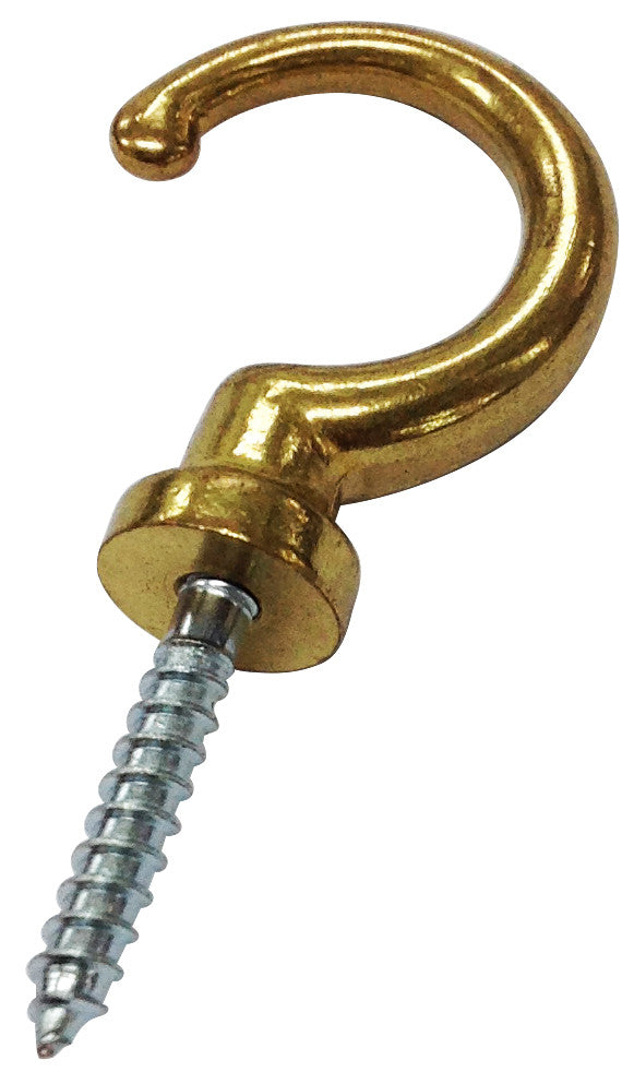 Solid Brass Cup Hooks