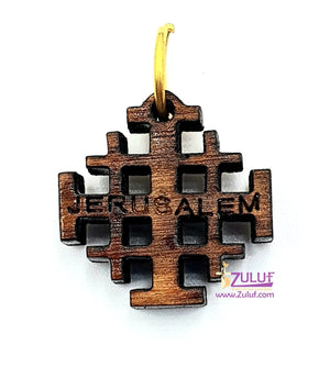 bulk olive wood cross pendant