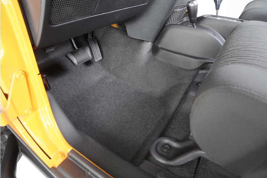 Bedrug BedTred Premium Molded Front Floor Covering for 11-16 Jeep Wran -  Black Dog Offroad