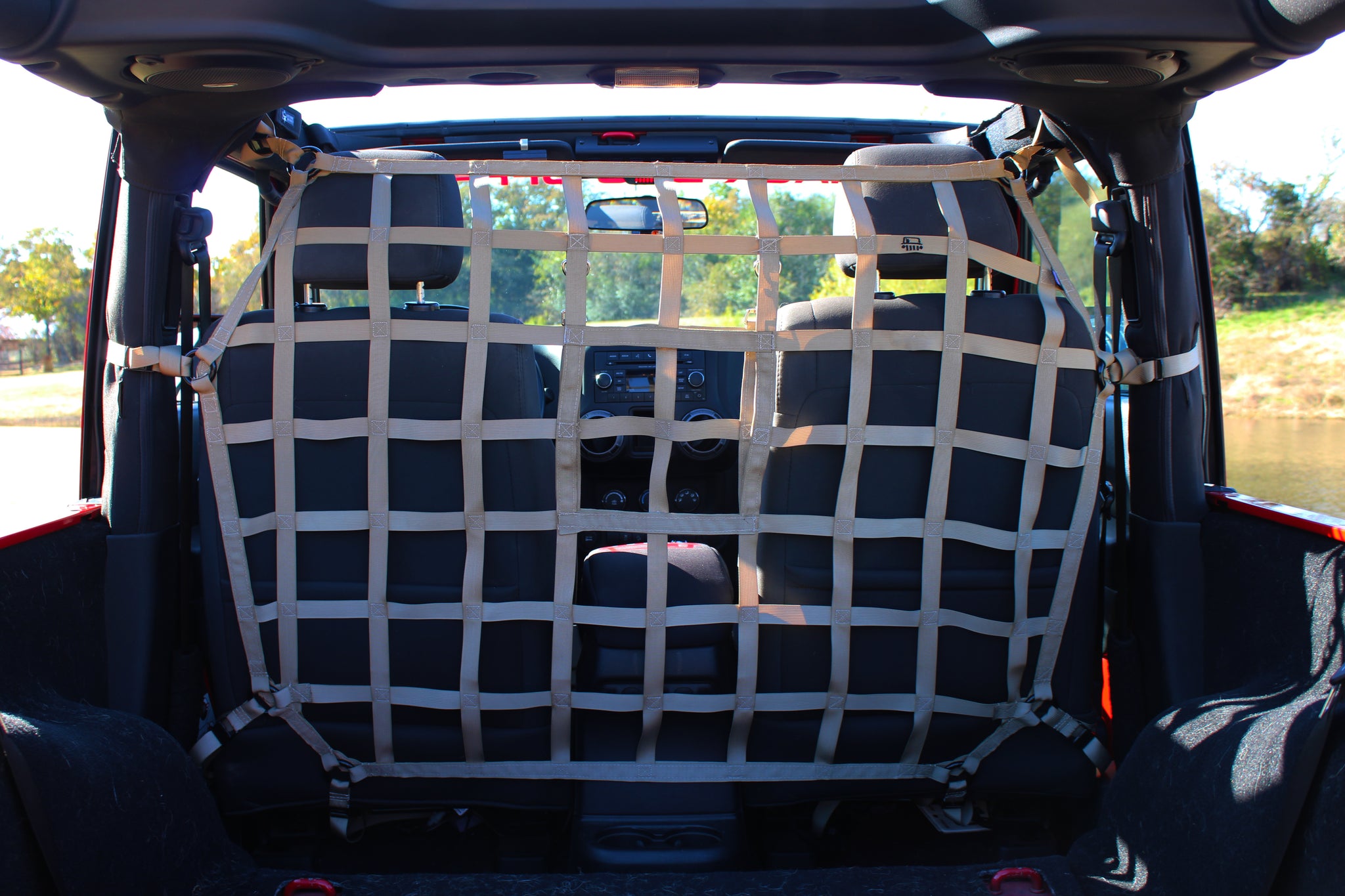jeep dog barrier net
