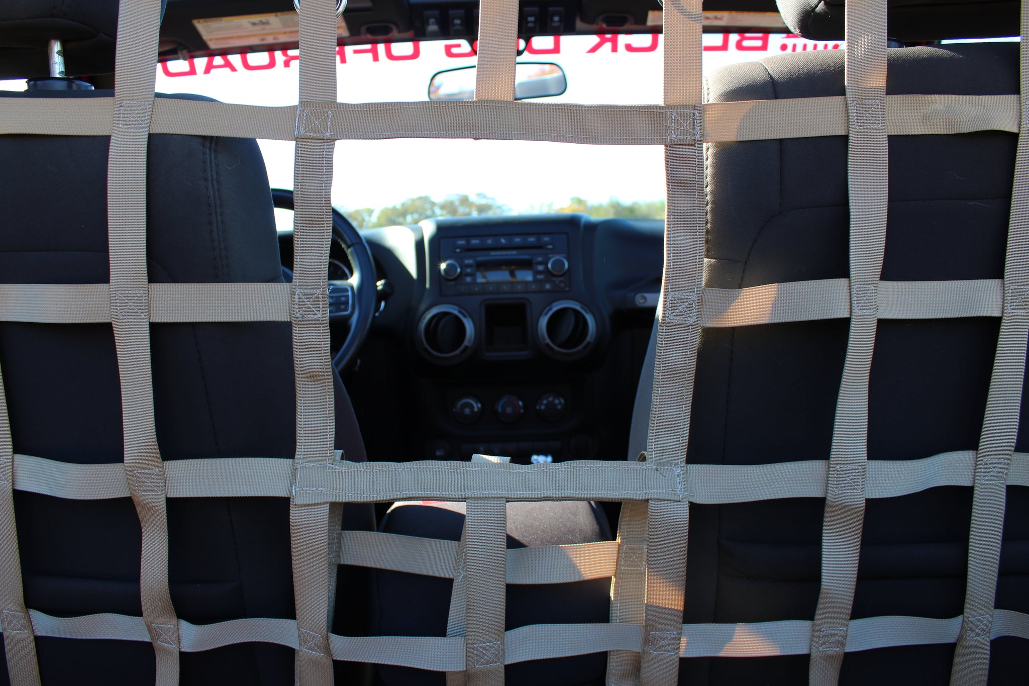 jeep dog barrier net