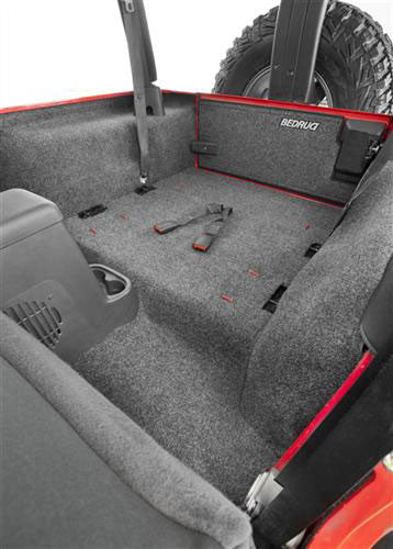 Bedrug Premium Carpeted Rear Floor Covering for 97-06 Jeep Wrangler TJ -  Black Dog Offroad