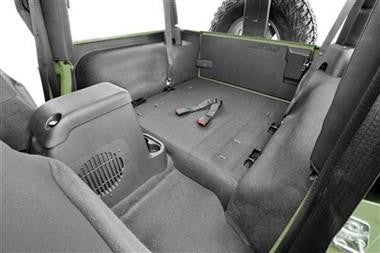Bedrug BedTred Premium Molded Rear Floor Covering for 97-06 Jeep Wrang -  Black Dog Offroad