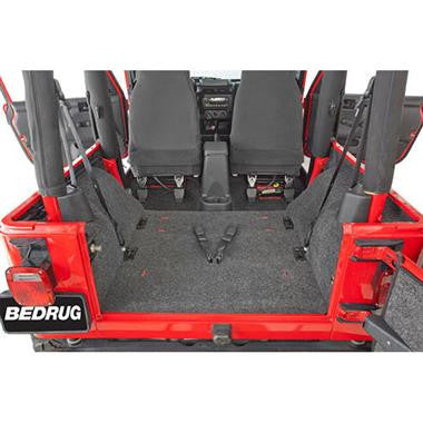 Bedrug Premium Carpeted Rear Floor Covering for 97-06 Jeep Wrangler TJ -  Black Dog Offroad