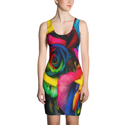 Rainbow Roses Dress – CGS Clothing