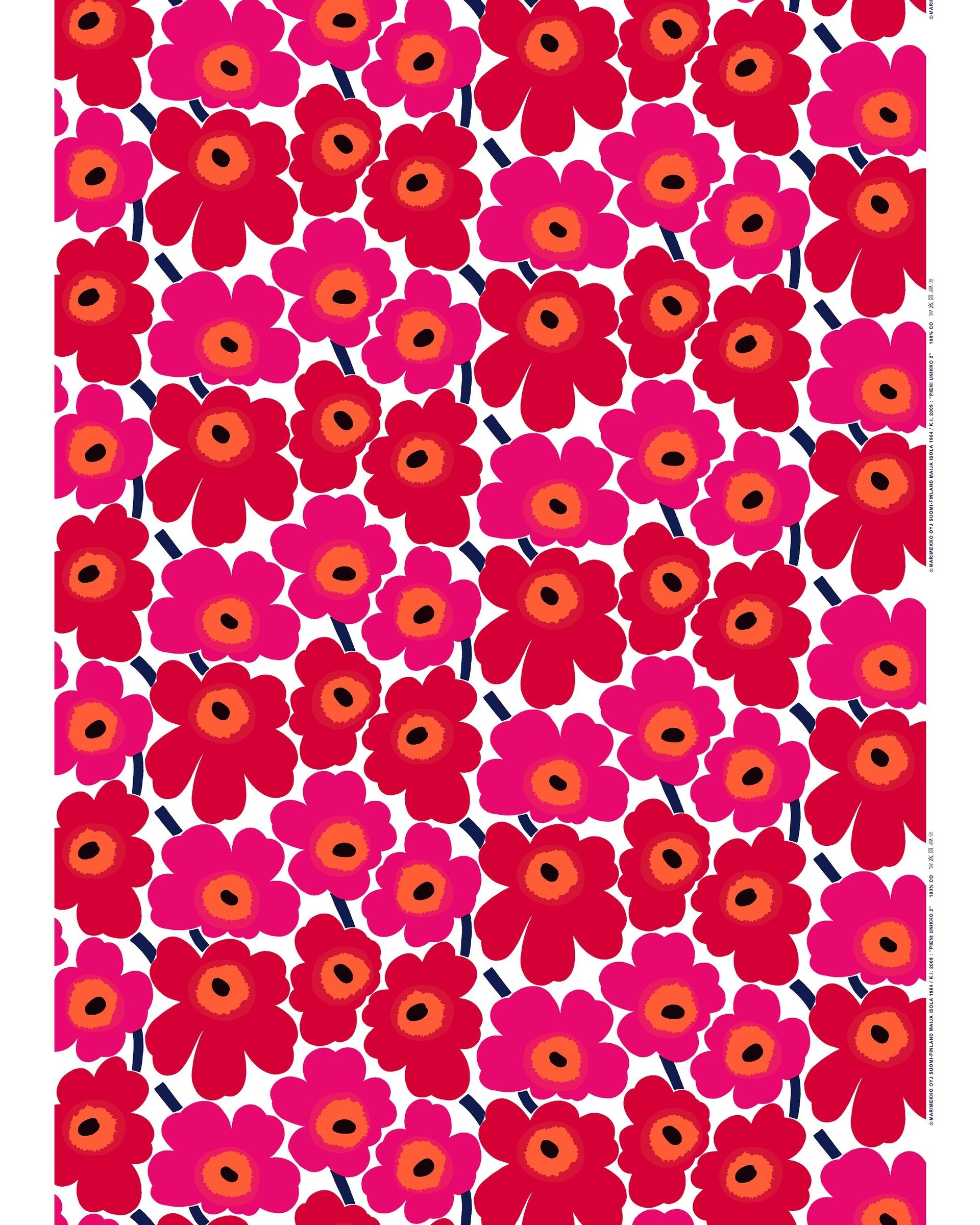 pieni unikko red cotton fabric – Marimekko Vancouver