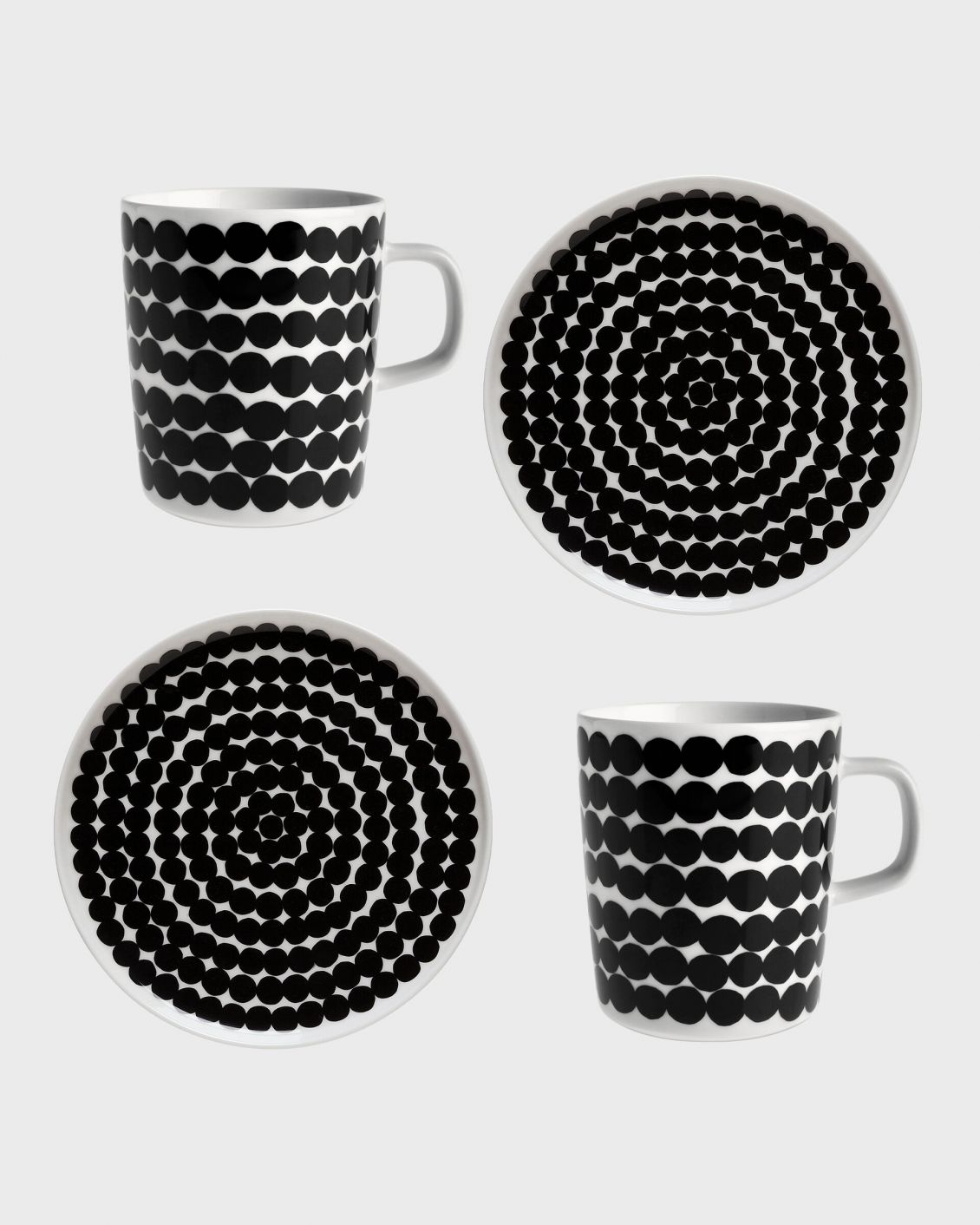 rasymatto breakfast set - 2 mugs, 2 plates – Marimekko Vancouver
