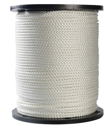 Twisted nylon rope 16mm x 100mts and 250 meters white blue pints