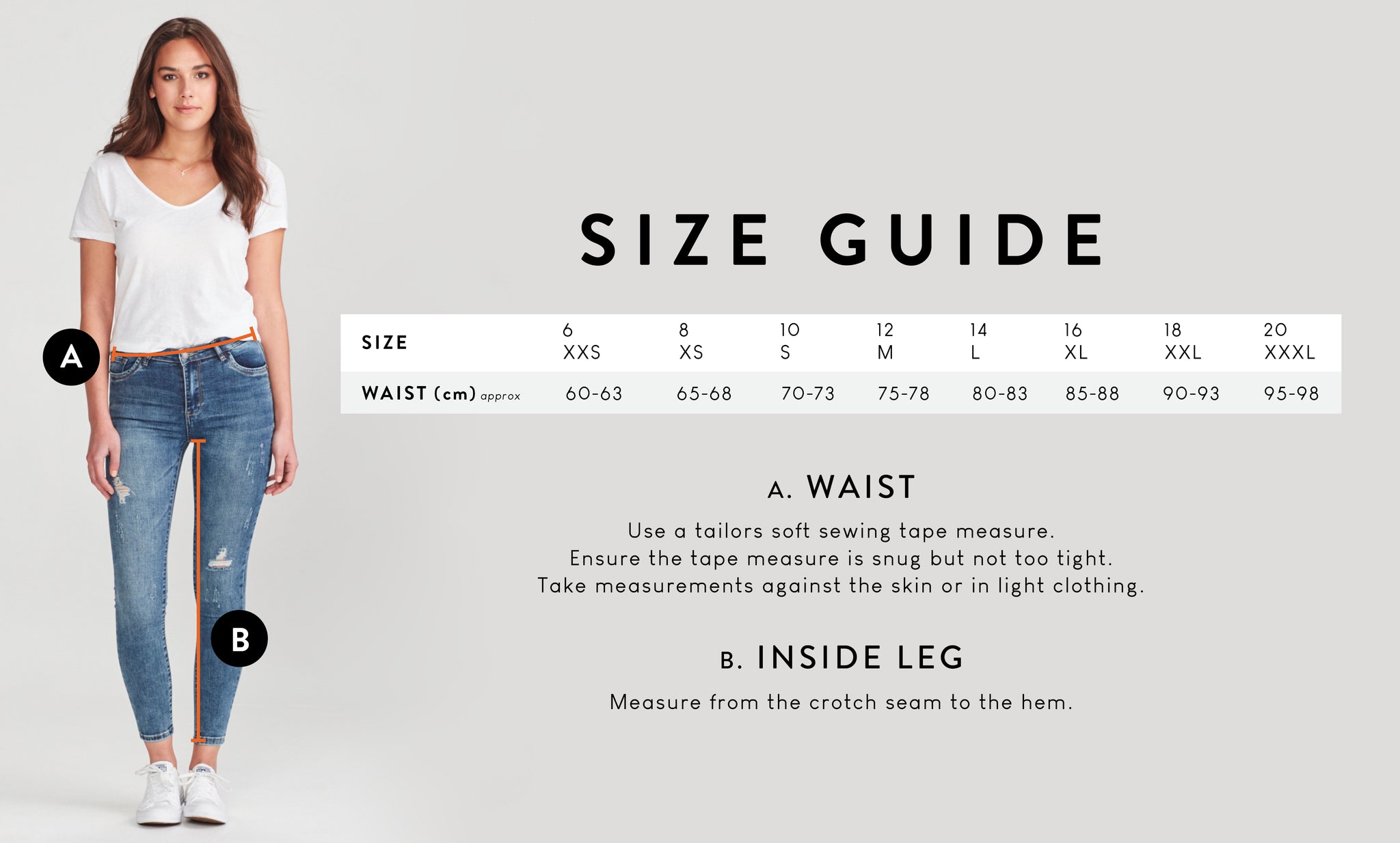 Our Denim Size Guide – KEEPER Denim