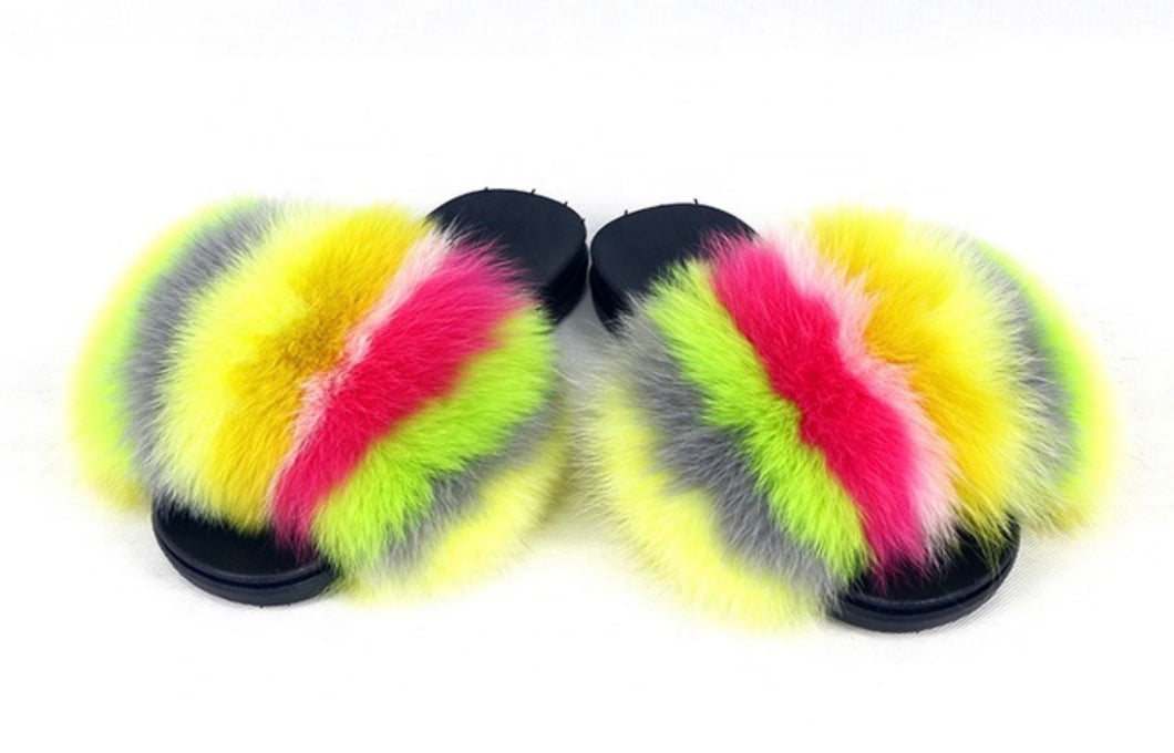 neon yellow fur slides