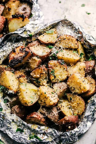 Campfire Garlic Potatoes