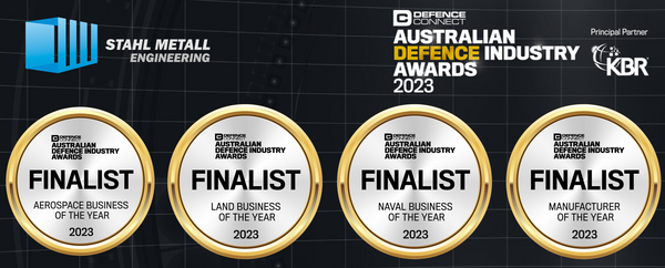 Australian Defence Industry Awards 2022 - Land Business of the Year, and Naval Business of the Year.