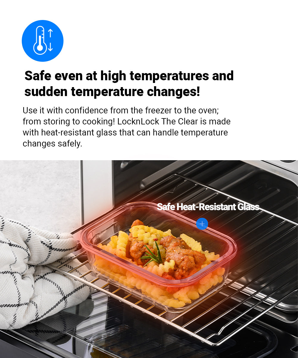 The Clear Oven Safe Glass Food Containers