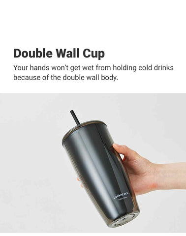 LocknLock Christmas Edition Double Wall Cold Cup 720ml with Box HAP507