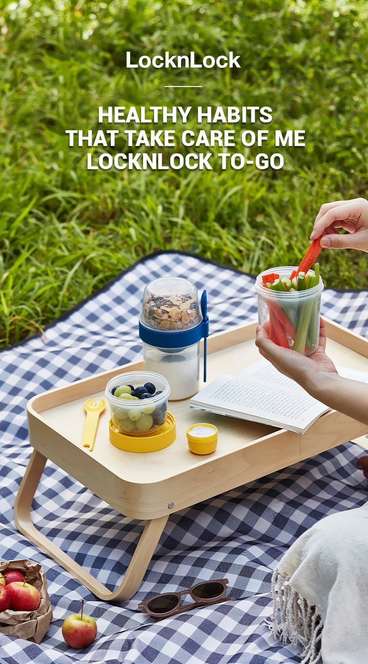 LocknLock To-Go 2-Way Modern Airtight Lunch Set 870ml LLS222L