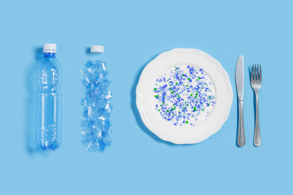 Plate of microplastics.