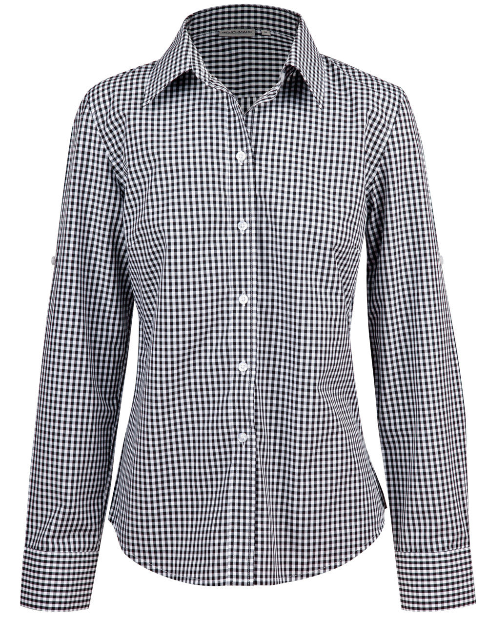 Ladies Gingham Check Long Sleeve Shirt - 3 colors | Ace Chef Apparels