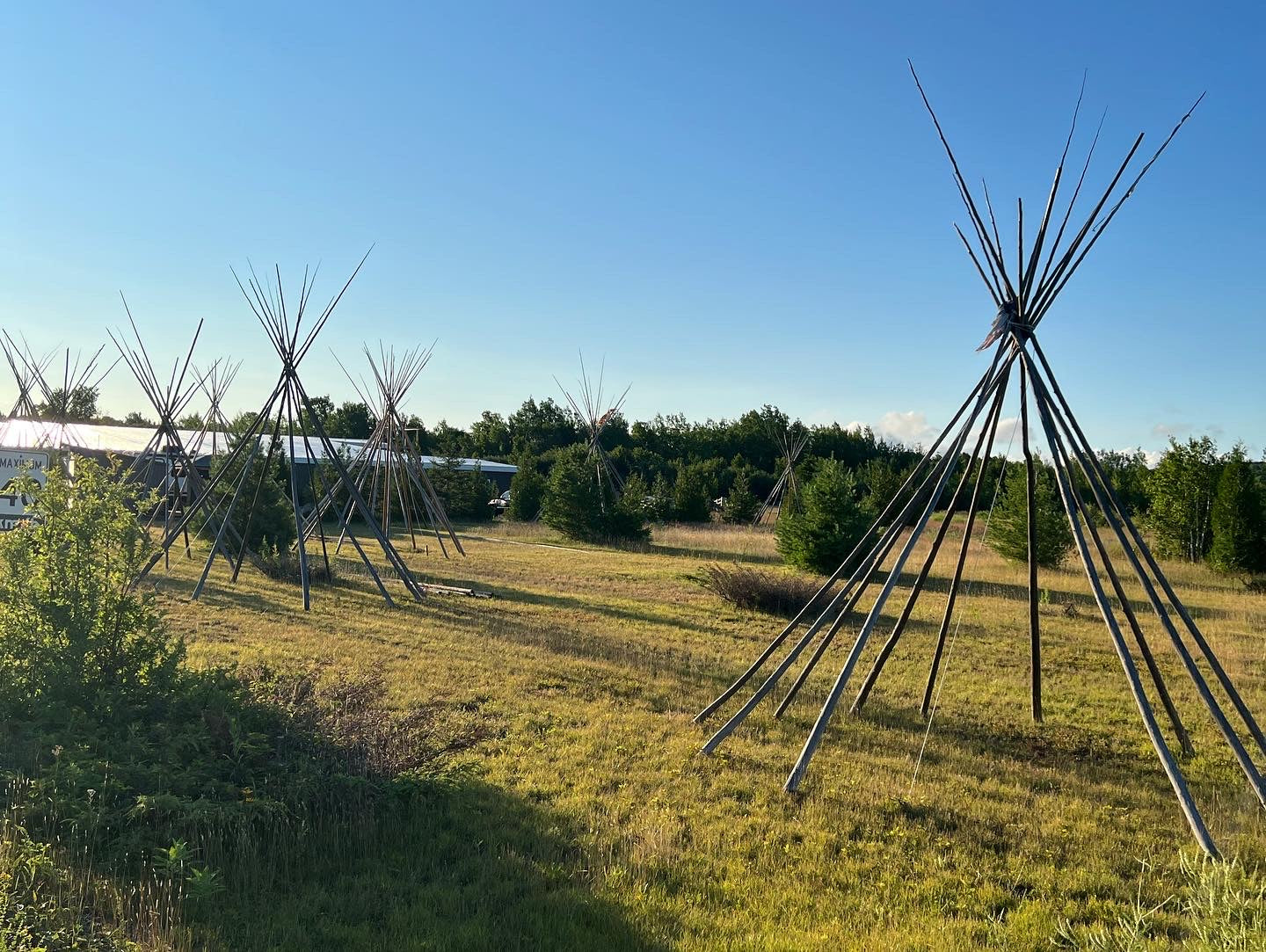 Image of teepee structures in Canada