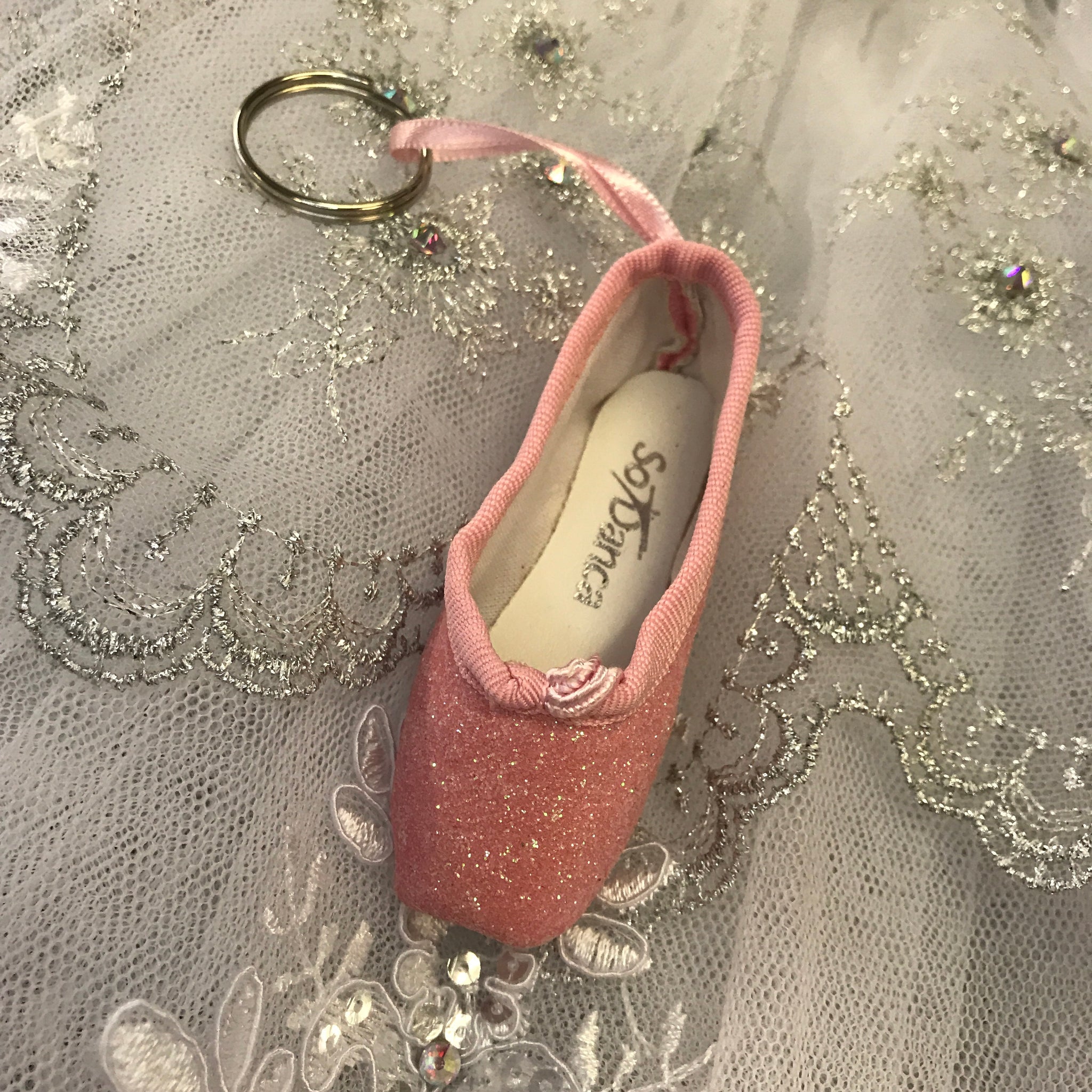 sparkly pointe shoes