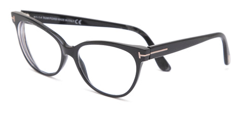 TOM FORD Eyeglass Frames Shiny Black Silver TF 5291 001 – Evesherfashion