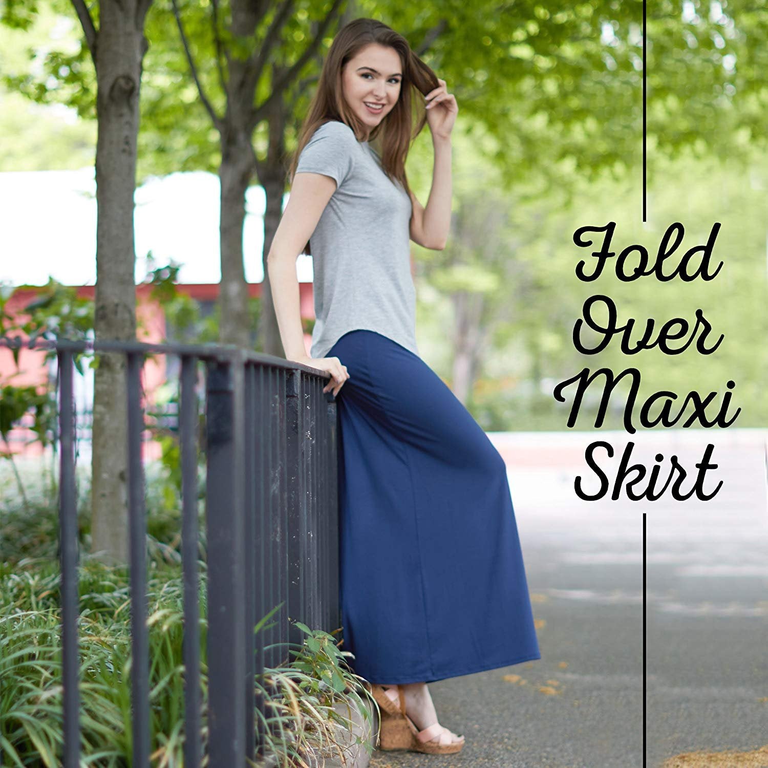 stretch maxi skirt