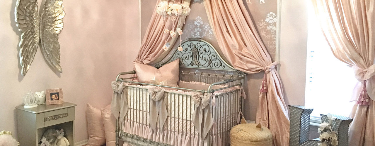 Harlow S Blush Nursery Linen And Lace Vintage Nursery Style