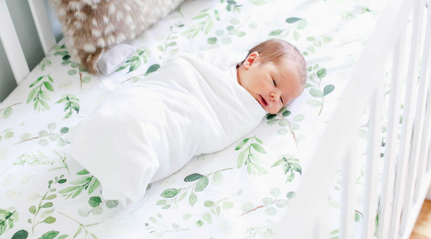 greenery baby bedding