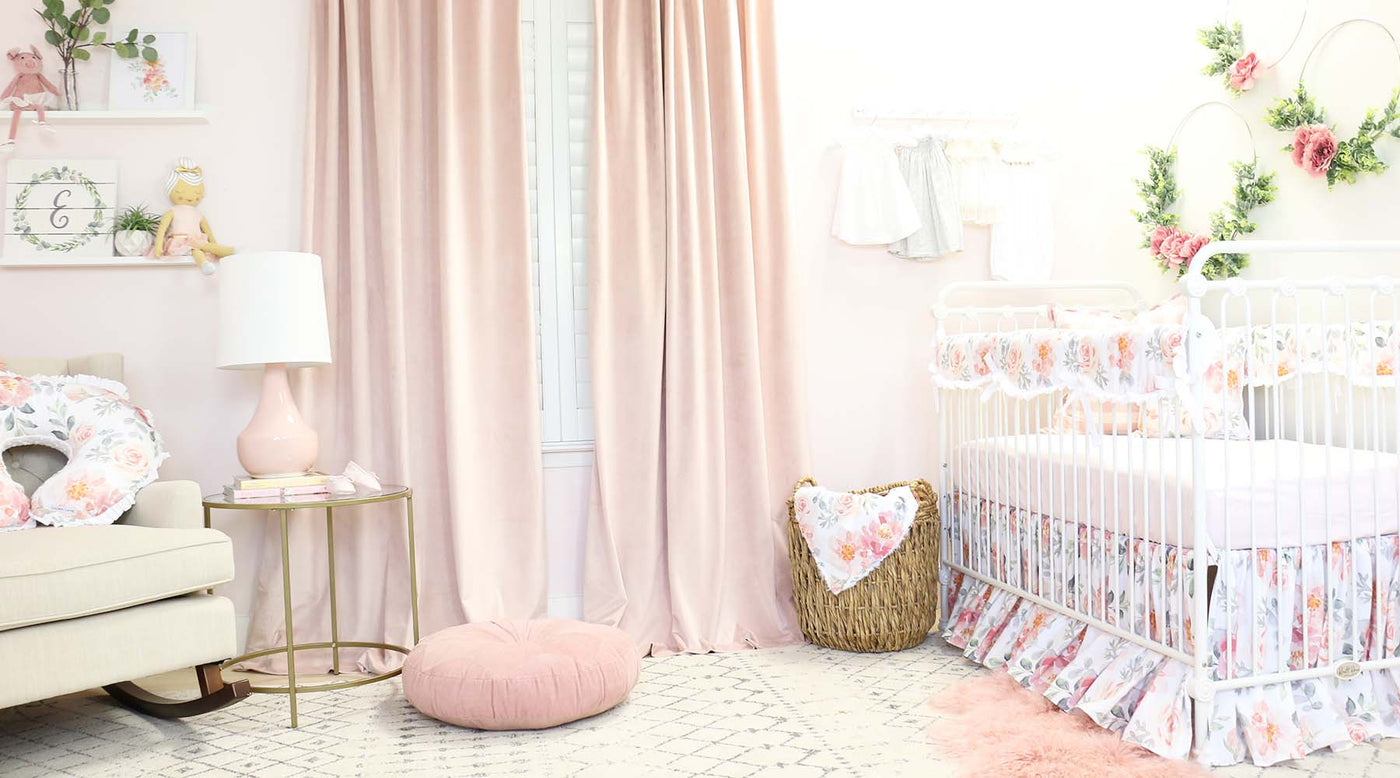 baby girl floral nursery decor