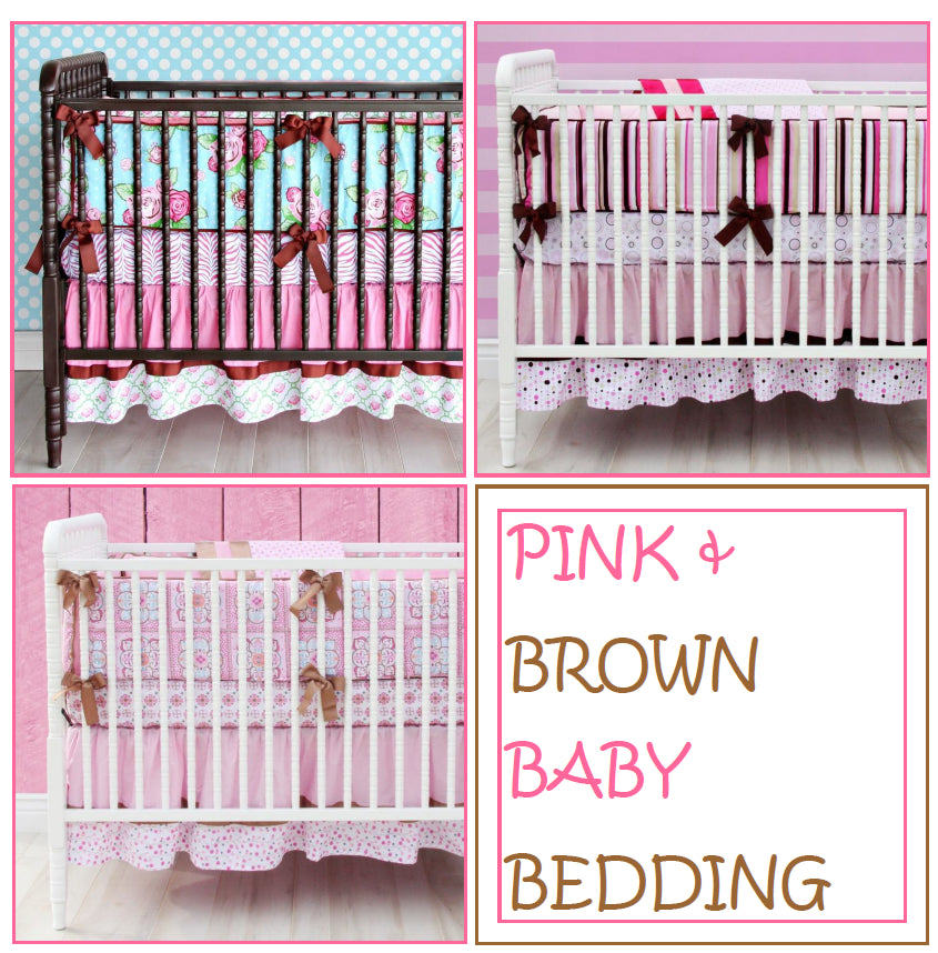 Pink And Brown Crib Bedding Caden Lane