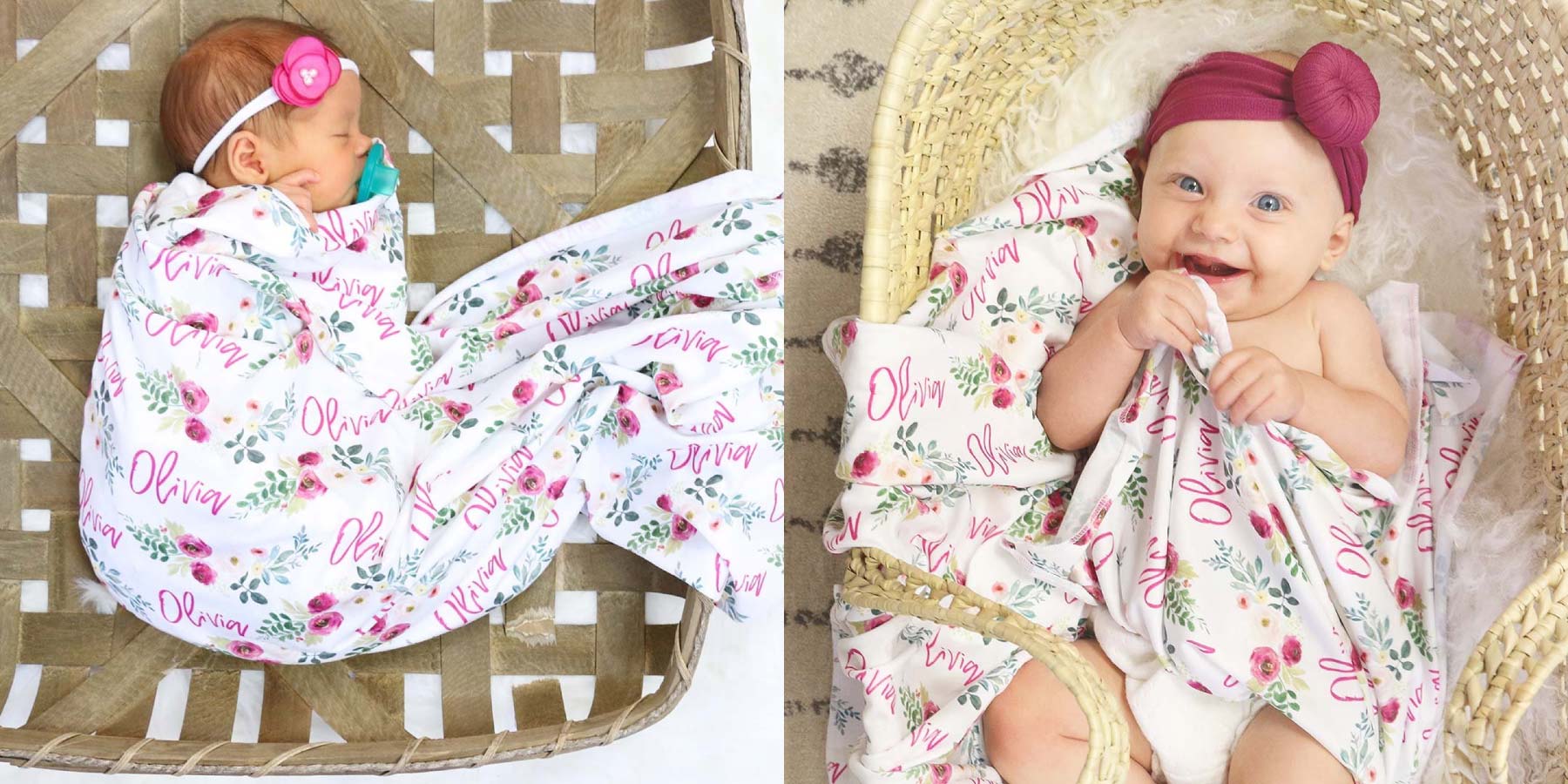 custom printed swaddles