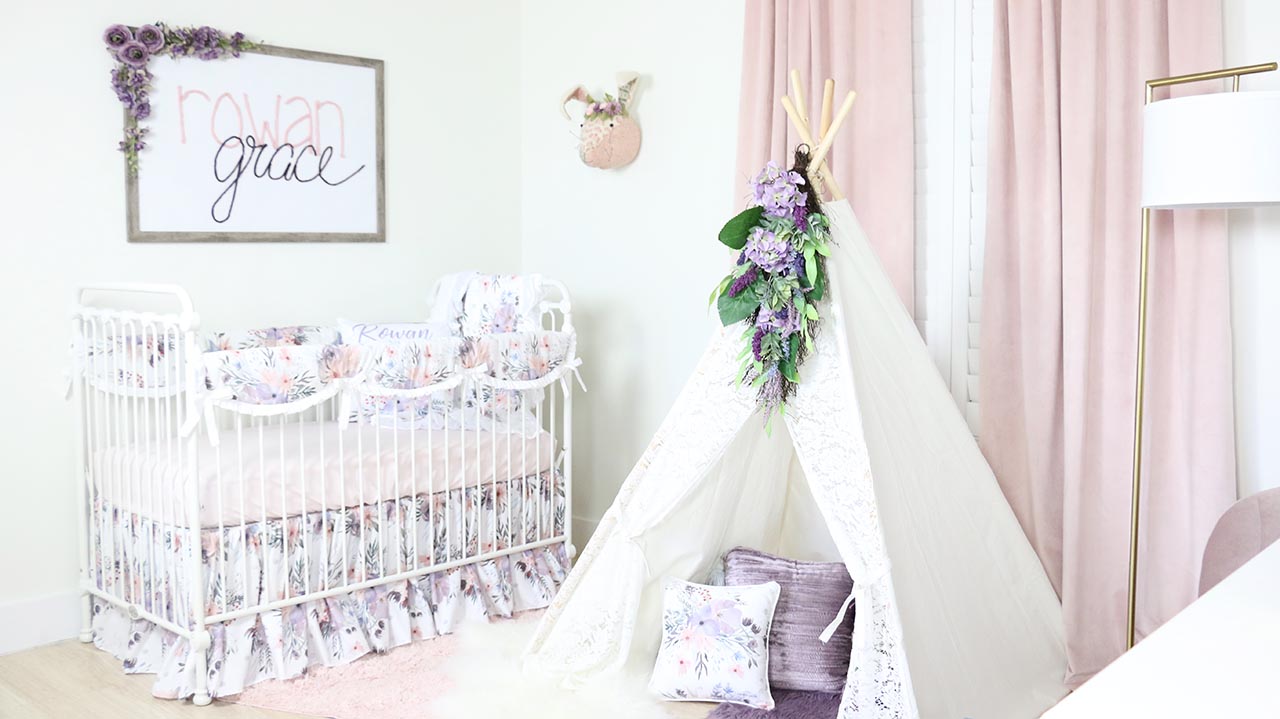 baby girl floral nursery